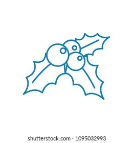 Mistletoe linear icon concept. Mistletoe line vector sign, symbol, illustration.