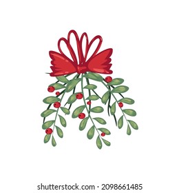 Mistletopflanzendesign mit Beeren