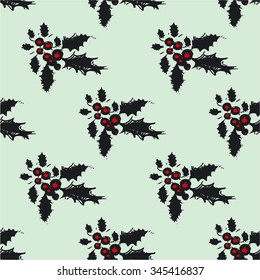 Mistletoe seamless pattern