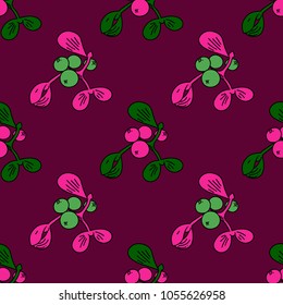 Mistletoe seamless pattern. Original design for print or digital media.