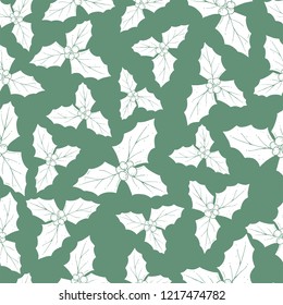 Mistletoe seamless pattern, vector