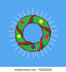 mistletoe sticker vector cartoon