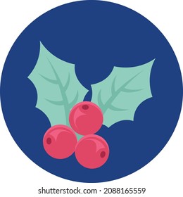 Mistletoe Vector Color Icon which can easily editable


