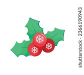 Mistletoe vector colorful stickers Icon Design illustration. EPS 10 File
