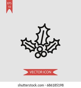 Mistletoe vector icon, illustration symbol