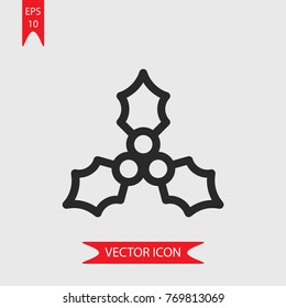 Mistletoe vector icon, illustration symbol