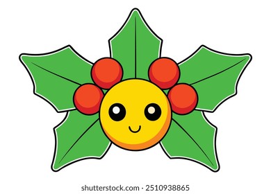 Mistletoe Vector Illustration, Christmas Clipart, Holiday Design, Vector Art