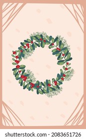 mistletoe wreath poster with pants
