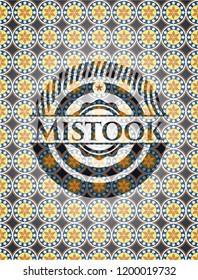 Mistook arabesque emblem background. arabic decoration.