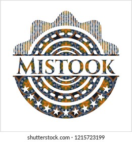 Mistook arabesque emblem background. arabic decoration.