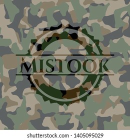 Mistook on camo texture. Vector Illustration. Detailed.