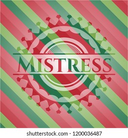Mistress christmas badge background.