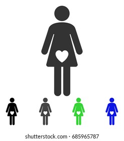 Mistress flat vector pictogram. Colored mistress gray, black, blue, green pictogram variants. Flat icon style for graphic design.