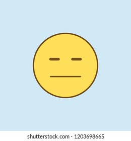 mistrust 2 colored line icon. Simple yellow and brown element illustration. mistrust concept outline symbol design from emoji set