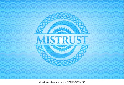 Mistrust water representation style badge.