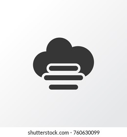Misty And Cloudy Icon Symbol. Premium Quality Isolated Synoptic Element In Trendy Style.