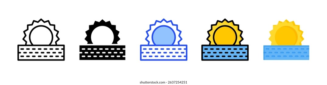 Misty Morning Icon Collection With Multiple Styles