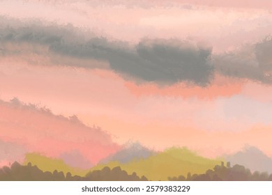 misty morning in the mountains