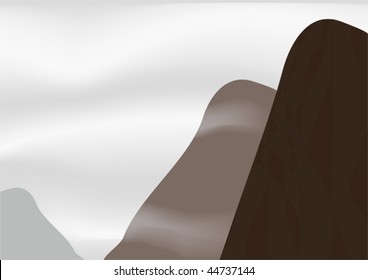 Misty rocks