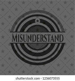 Misunderstand dark emblem. Retro