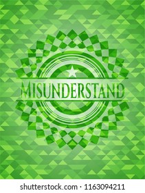 Misunderstand green mosaic emblem