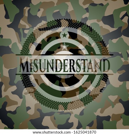 Misunderstand on camouflage texture. Vector Illustration. Detailed.