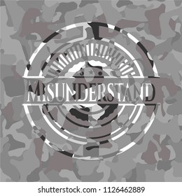 Misunderstand on grey camouflage pattern