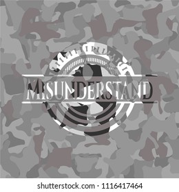 Misunderstand on grey camouflaged texture