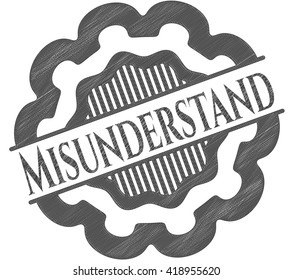 Misunderstand pencil emblem