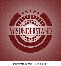 Misunderstand red emblem