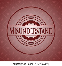 Misunderstand retro red emblem