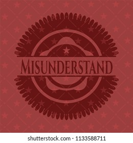 Misunderstand vintage red emblem
