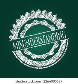 Misunderstanding with chalkboard texture. Vector Illustration. Detailed. 