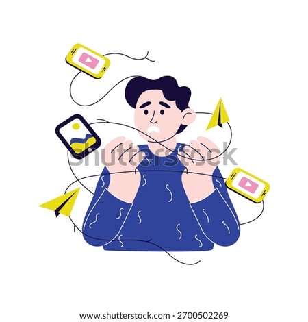 Misunderstanding or miscommunication in chat Illustration
