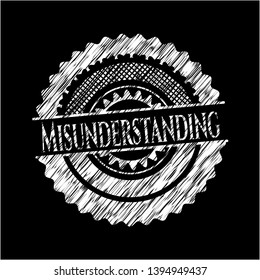 Misunderstanding on blackboard. Vector Illustration. Detailed.