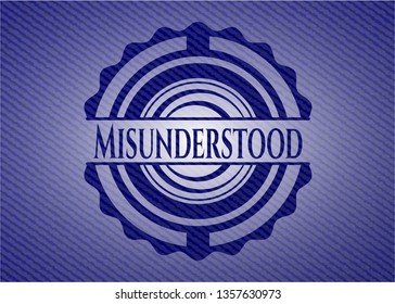 Misunderstood emblem with jean texture