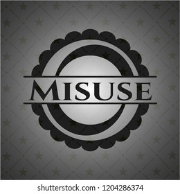 Misuse realistic black emblem