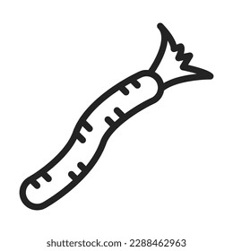 Miswak Line Style Icon Vector Design