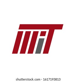 MIT logo design simple modern template