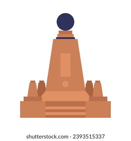 vector del monumento del mundo aislado