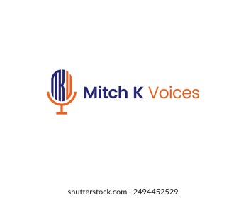 Mitch k voice logo vector template