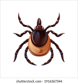 Mite Bug, Insect Control. Vector Illustration In Cartoon Style, Isolated On White