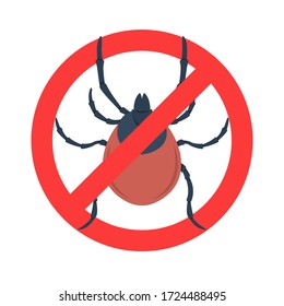 mite danger sign. Design element for logo, label, sign, poster, t shirt. Vector illustration