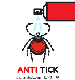 mite dangerous parasite vector illustration - set of household pests in pure style