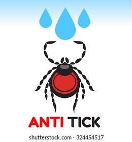 mite dangerous parasite vector illustration - set of household pests in pure style