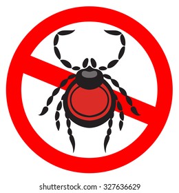 mite dangerous parasite vector illustration - set of household pests in pure style