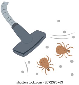 Mite extermination with a vacuum cleaner.