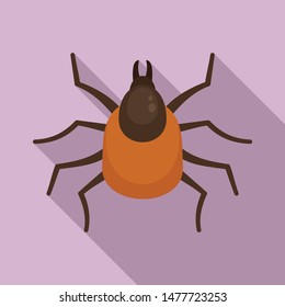 Mite icon. Flat illustration of mite vector icon for web design