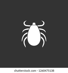 mite icon vector. mite sign on black background. mite icon for web and app