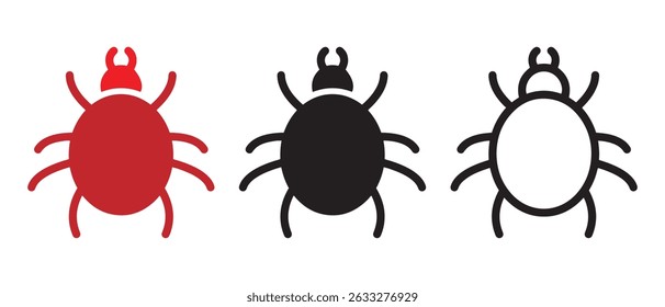Mite Icons pack in outlined and flat versions.